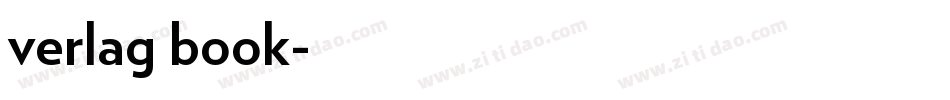 verlag book字体转换